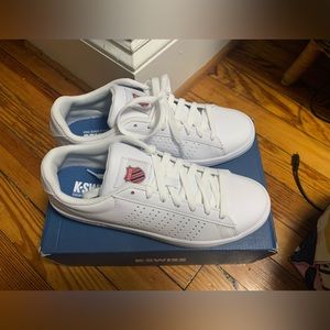 K-SWISS white tennis sneakers